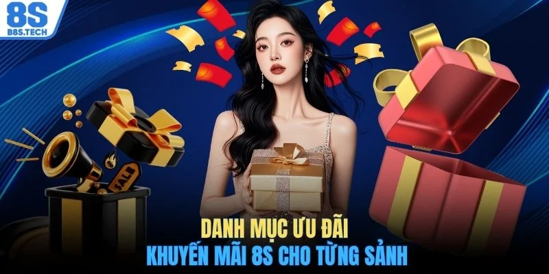 Danh mục ưu đãi khuyến mãi 8S cho từng sảnh